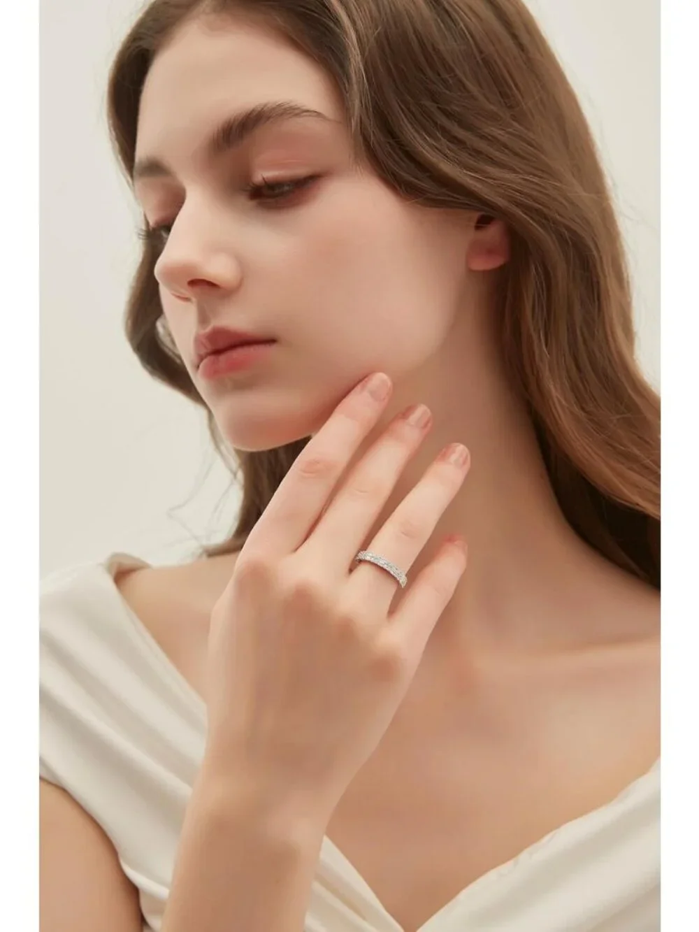 Elegant Stackable Promise Rings for Women - Baguette & Round Cubic Zirconia